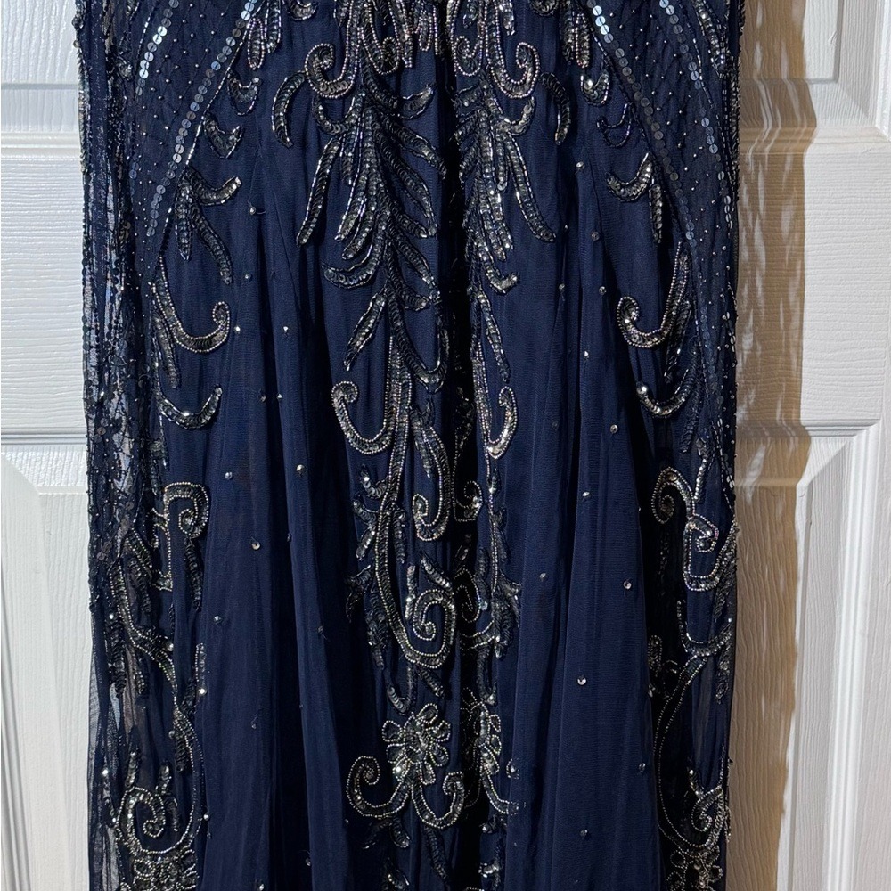Pisarro Nights Midnight Blue Beaded Gown Mother of Bride/Groom - Picture 11 of 15
